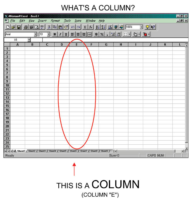 This is a Microsoft Excel Column